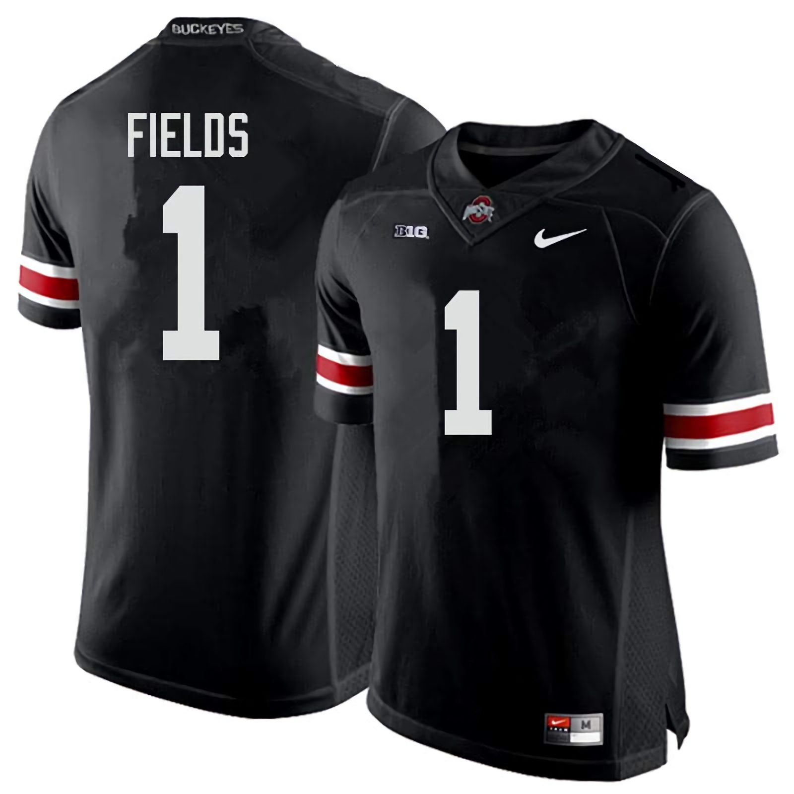 Justin Fields Ohio State Buckeyes Men's NCAA #1 Nike Black College Stitched Football Jersey IAS2256VP